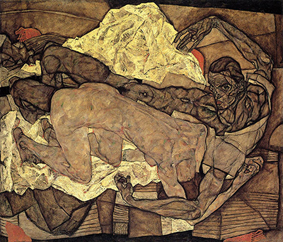 Lovers Man and Woman Egon Schiele